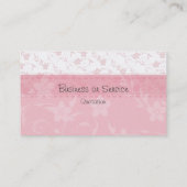 エレガントなピンクの花のフェミニン 名刺 (裏面)