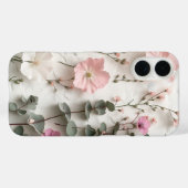 エレガントなピンクの花のボタニカルiPhone 16ケース Case-Mate iPhoneケース (裏面 (横))