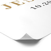 エレガントなピンクの花のボヘミアンスタイルのブライズシャワー ポスター (角)