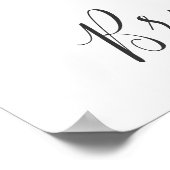 エレガントなピンクの花のボヘミアンスタイルのブライズシャワー ポスター (角)