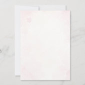 エレガントなピンクの花の女の子の誕生日招待状 招待状 (裏面)