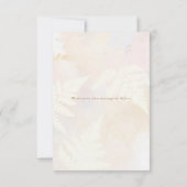 エレガントなピンクの花の感謝カード サンキューカード (裏面)