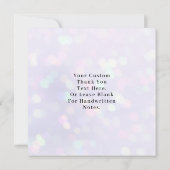 エレガントなピンクの花の感謝カード サンキューカード (裏面)