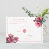 エレガントなピンクの花の招待状 - すべてのイベント 招待状 (スタンド正面)