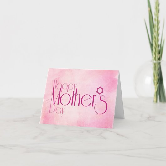 エレガントなピンクの花の母の日のカード カード (正面)