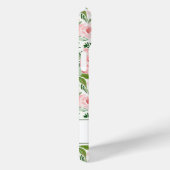 エレガントなピンクの花の水彩パーソナライズデザイン Case-Mate iPhoneケース (裏面 / 右)