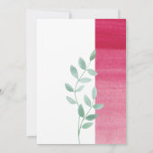 エレガントなピンクの花の50歳の誕生日招待状 招待状 (裏面)