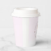 エレガントなピンクの花嫁のシャワー 紙コップ (右)