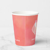 エレガントなピンクの花嫁 ウェディング ブライダルシャワー 紙コップ (右)