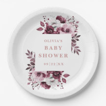 エレガントなピンクの花柄が可愛らしいカントリー風ベビーシャワー