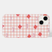エレガントなピンクの花柄のスマホケース Case-Mate iPhoneケース (裏面 (横))