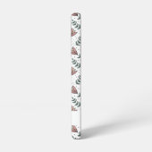 エレガントなピンクの花柄の名前 SAMSUNG GALAXYケース (左側面)