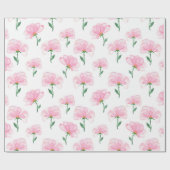 エレガントなピンクの花柄ラッピングペーパー ラッピングペーパー (フラット)