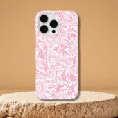 エレガントなピンクの花柄iPhoneカバー iPhoneケース
