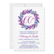 エレガントなピンクの花輪 60周年結婚記念日