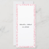 エレガントなピンクの蓮のランタン インドのウェディングメニュー (裏面)