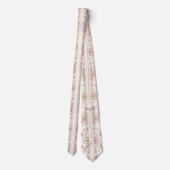 エレガントなピンクの蝶のホワイトウェディング ネクタイ (裏面)