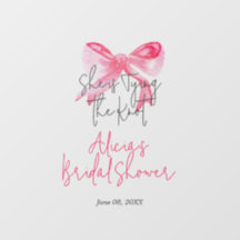 エレガントなピンクの蝶結び ブライダルシャワー