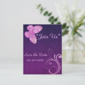 "エレガントなピンクの蝶"美しい表現 セーブザデート (スタンド正面)