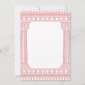 エレガントなピンクの退職パーティー 招待状 (裏面)