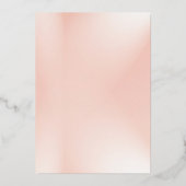 エレガントなピンクの野生の花のウェディング・セーブ・ザ・デート 箔招待状 (裏面)