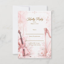 エレガントなピンクの音楽的な結婚式