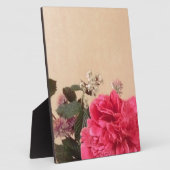 エレガントなピンククリームの花 フォトプラーク (側面)