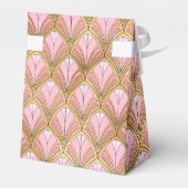 エレガントなピンクゴールドのアールデコヴィンテージパターン フェイバーボックス (裏面サイド)