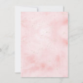 エレガントなピンクゴールドの水彩花のベイビーブランシュ 招待状 (裏面)