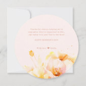 エレガントなピンクゴールドの花の母の日 シーズンカード (裏面)