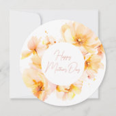 エレガントなピンクゴールドの花の母の日 シーズンカード (正面)