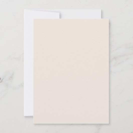 エレガントなピンクゴールドの花モチーフの結婚記念日 招待状 (裏面)