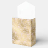 エレガントなピンクゴールドの花柄レースのブライダルシャワー フェイバーボックス (オープン)