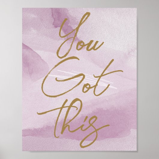 エレガントなピンクゴールドの"You Got This" ポスター (正面)