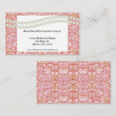 エレガントなピンクゴールド＆パールのウェディング封入カード エンクロージャーカード (正面/裏面)