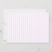 エレガントなピンクストライプ フレンチ テーマのブライズシャワー 招待状 (裏面)