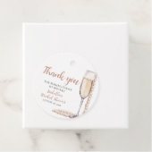 エレガントなピンクパールとプロセッコのブライダルシャワーのお祝い フェイバータグ (インサイチュ)