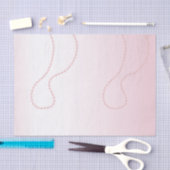 エレガントなピンクパールの花嫁シャワー 薄葉紙 (クラフト)