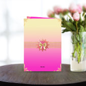 エレガントなピンク＆ゴールドのボウ　お姉さんへの母の日 シーズンカード