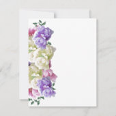 エレガントなピーコックの花の50周年招待状 招待状 (裏面)