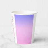 エレガントなピーコック ブライダルシャワーテーマ 紙コップ (裏面)