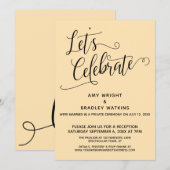 エレガントなピーチの歓迎のみをしよう 招待状 (正面/裏面)