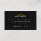 エレガントなファッションのブティック 名刺 (裏面)