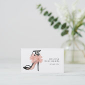 エレガントなファッションの靴のイラストレーションの個人的なスタイリスト 名刺 (スタンド正面)