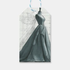 エレガントなファッションギフタグ – 香水 & ドレス ギフトタグ