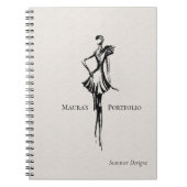 エレガントなファッションデザイナーのポートフォリオ | サマー スケッチ ノートブック (正面)
