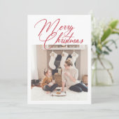 エレガントなファミリーフォトホリデー シーズンカード (スタンド正面)