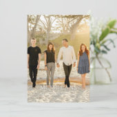 エレガントなファミリー ネーム フラワーのクリスマス ホリデー 招待状 (スタンド正面)