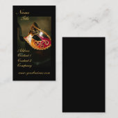 エレガントなファンタジーの仮面舞踏会のマスクの名刺 名刺 (正面/裏面)