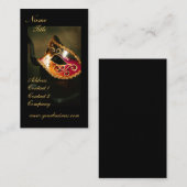 エレガントなファンタジーの仮面舞踏会のマスクの名刺 名刺 (正面/裏面)